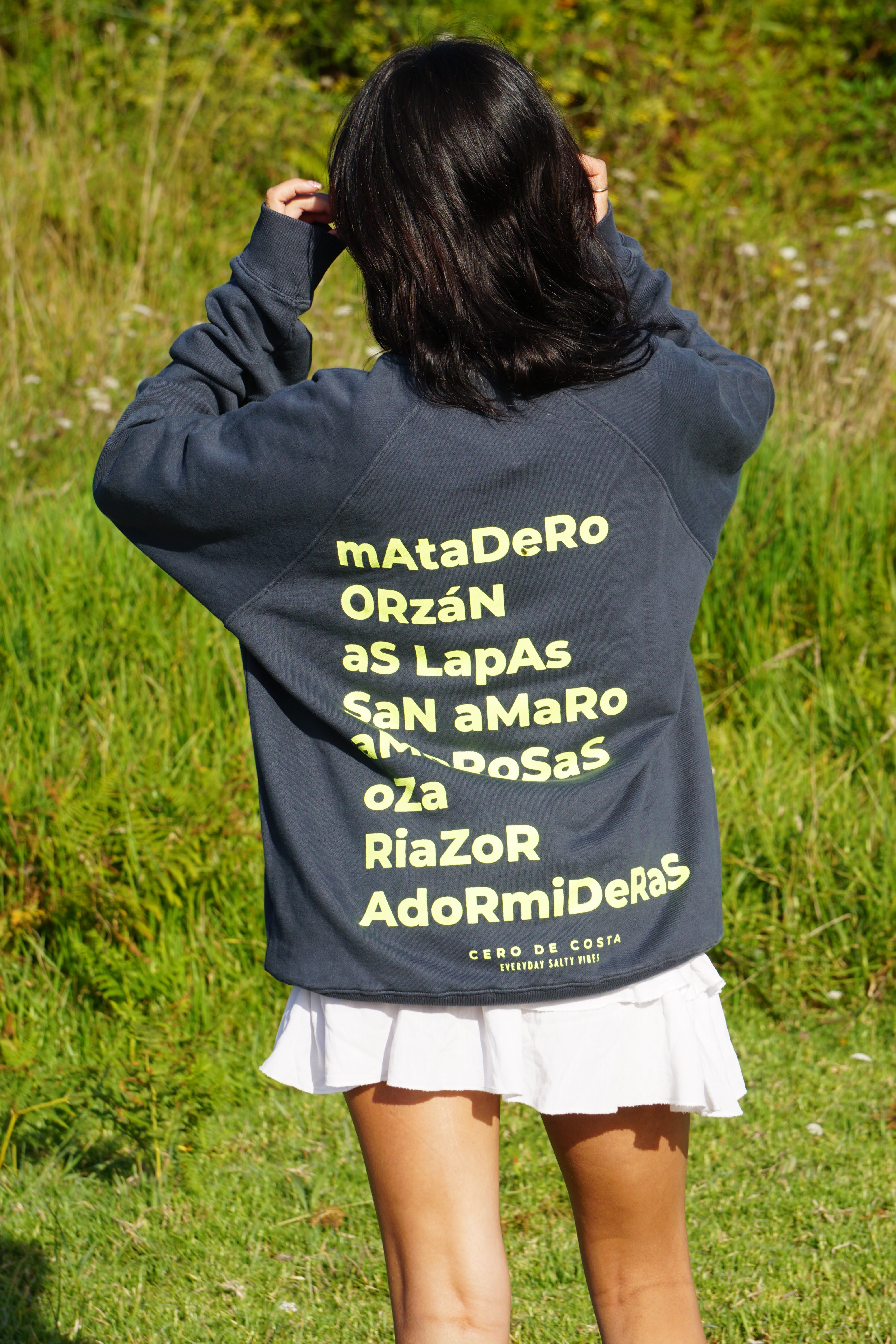 SUDADERA ANTRACITA/FLÚOR "A CORUÑA"